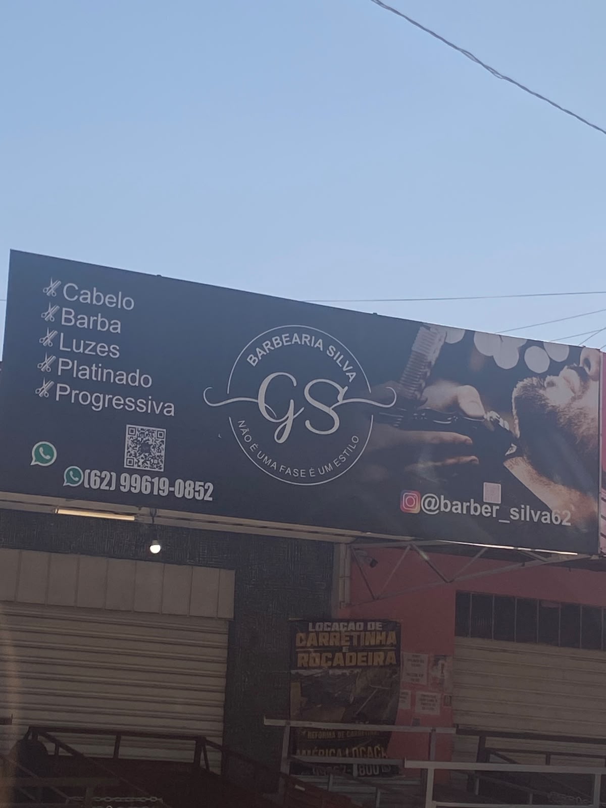 Fachada da GS Barbearia Silva